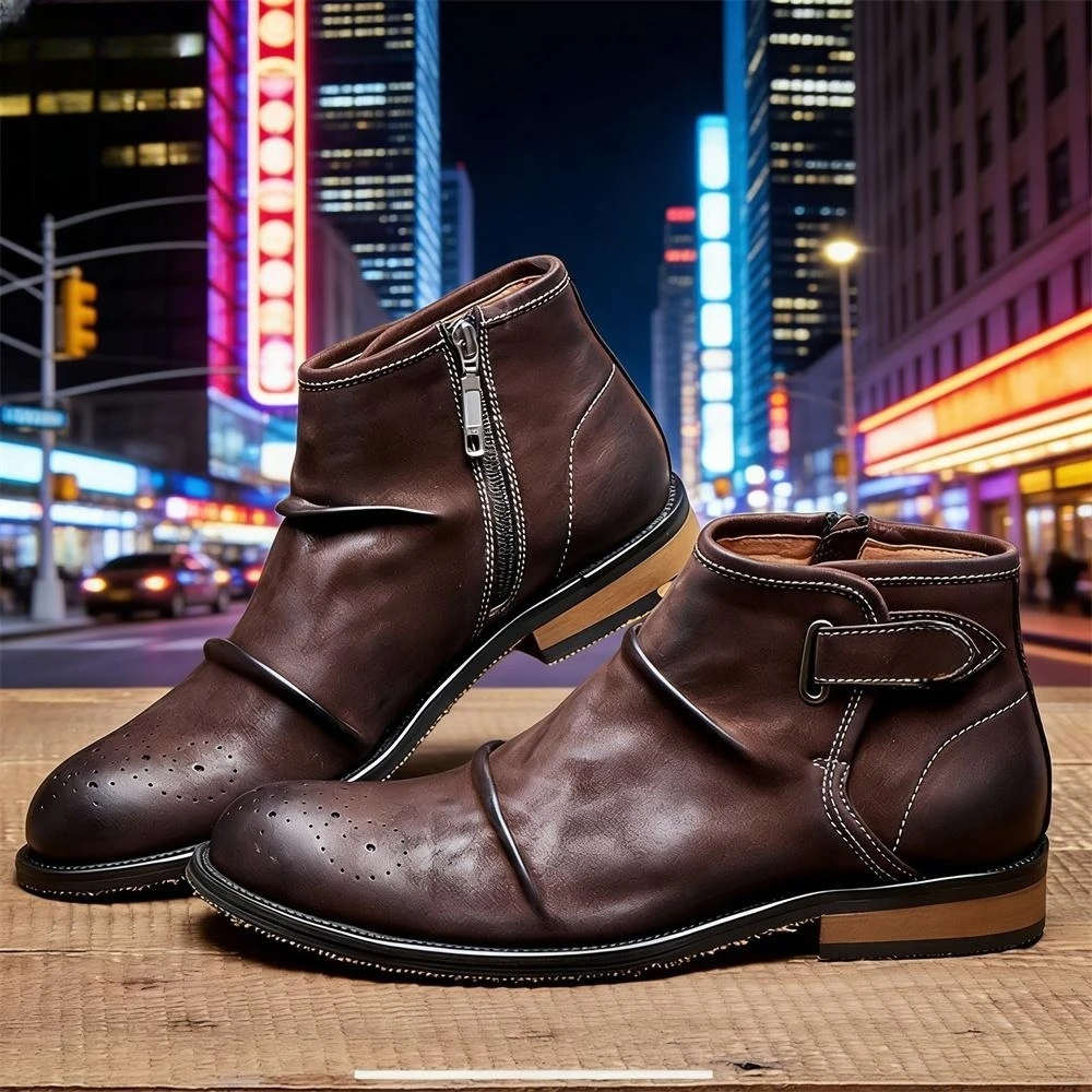 Botas de Tobillo con Hebilla y - Formal Men Daily Wear Footwear reseña y precio
