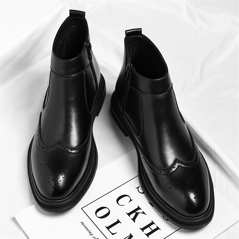 Otoño Invierno suela gruesa ho - Men Formal Wear With Boots reseña y precio