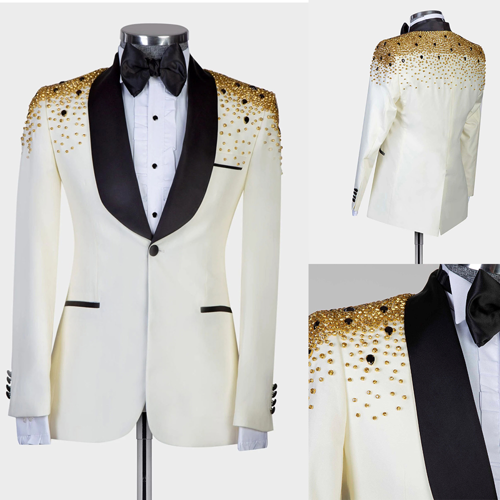 Trajes de lujo con cuentas de  - Men Formal Wear Modern reseña y precio