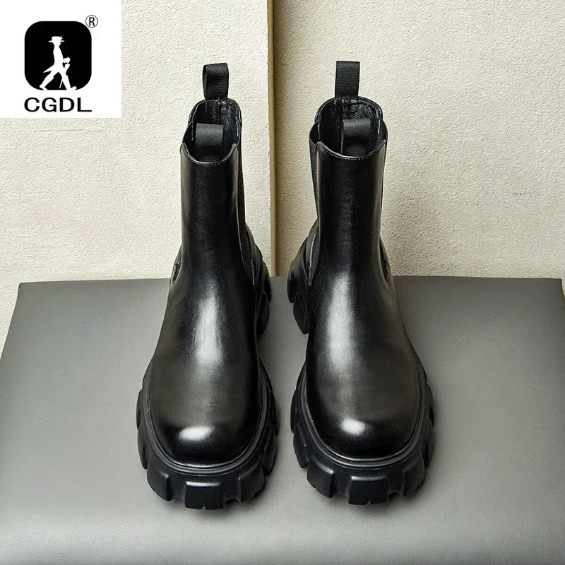 Botas de piel auténtica con su - Men Formal Wear With Boots reseña y precio
