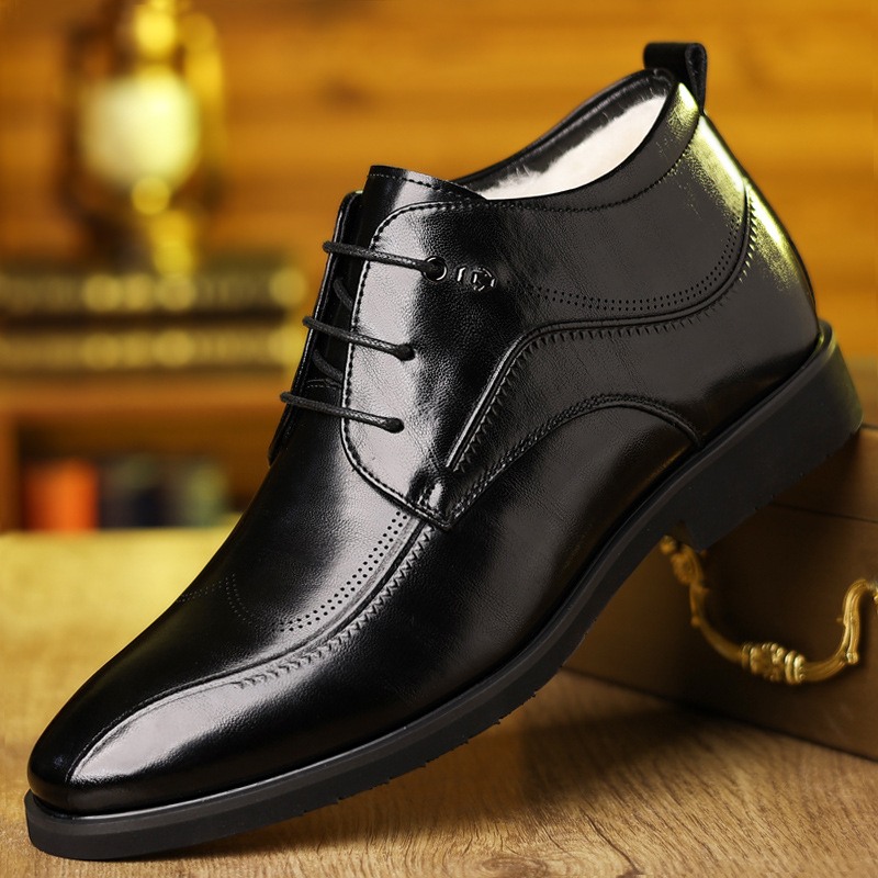Zapatos de cuero de invierno p - Men Formal Wear With Boots reseña y precio